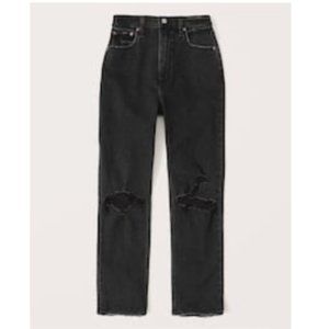 Abercrombie Ultra High-Rise Ankle Black Jeans - Ripped